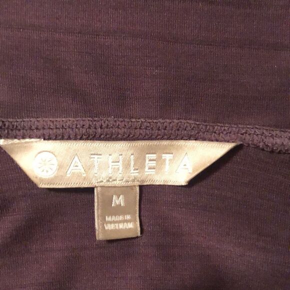 ATHLETA M Purple Heathered Full Zip Athletic Hooded Jacket with Pockets - Picture 10 of 13